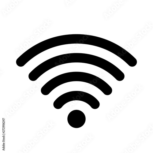 Wi-Fi wireless internet icon for interface design. Wifi icon, symbol, icon isolated on white background.