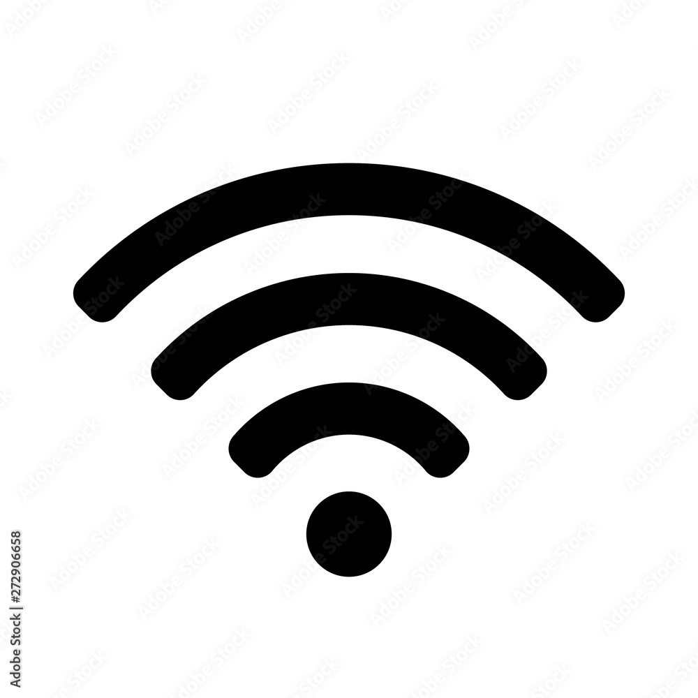 Wi-fi icon isolated on white background. Icon for interface design. Wireless wifi hotspot signal sign. Wi-fi icon isolated on white background. Icon for interface design. Wireless wifi hotspot signal sign.
