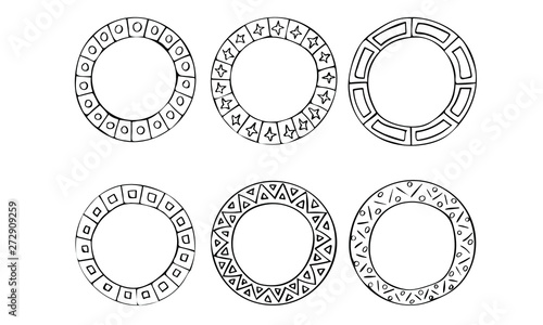 Hand drawn circle frame