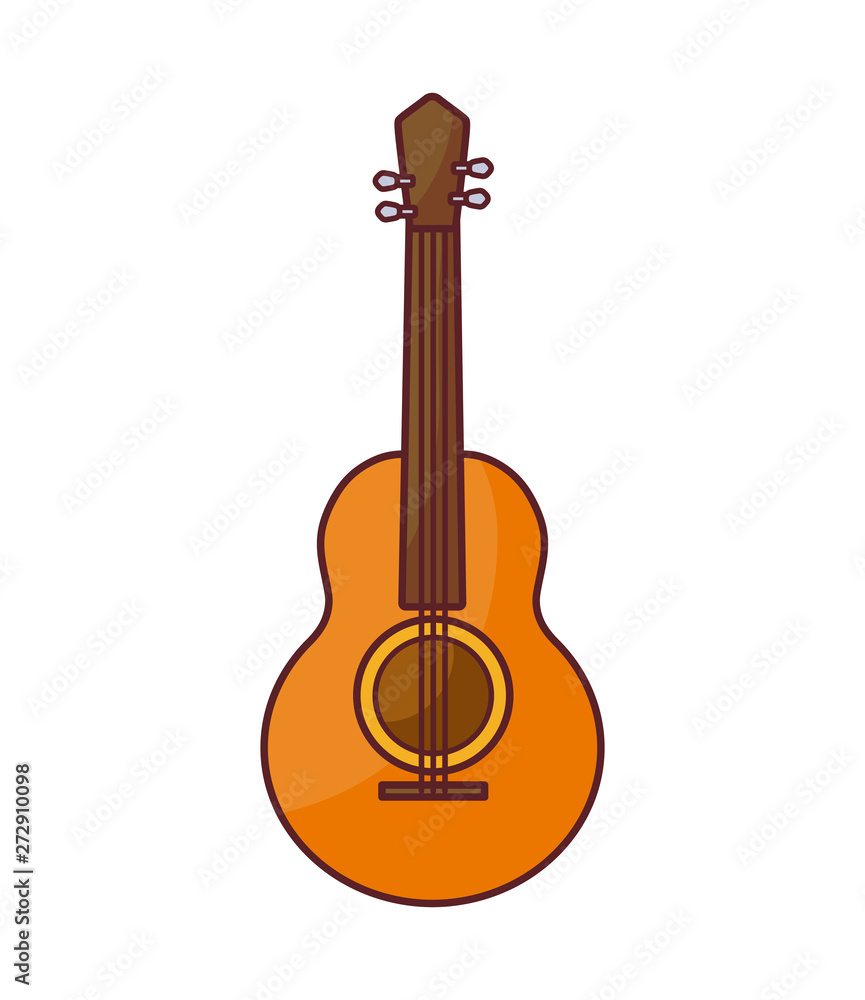 acoustic guitar music isolated icon