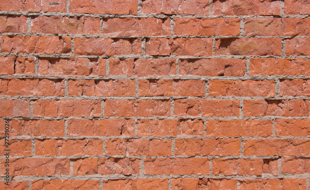 Fototapeta premium Red brick wall in daylight