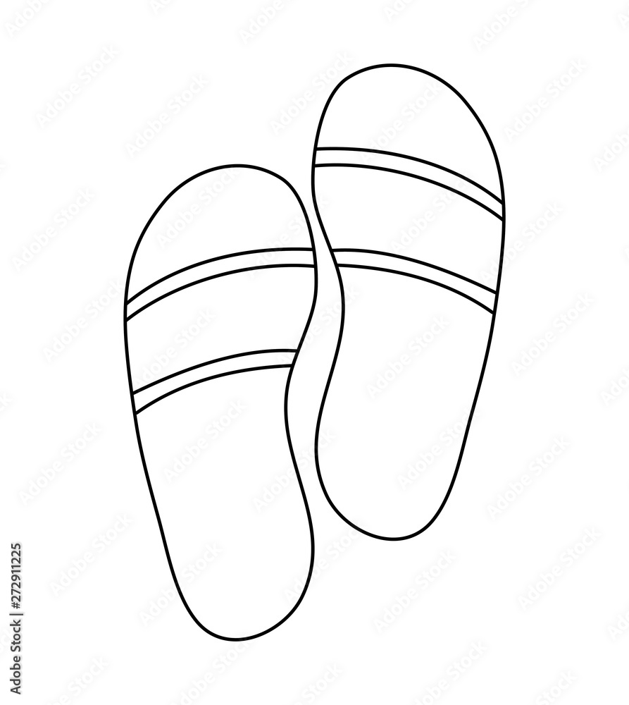 summer flip flops accessory isolated icon summer flip flops accessory isolated icon