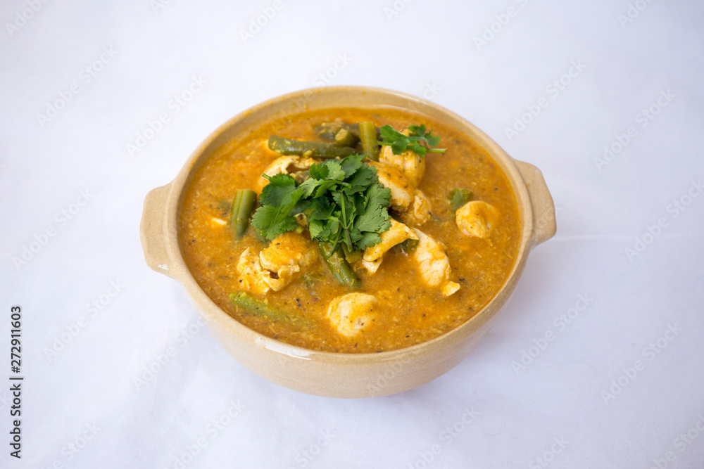 Chicken Curry Dish with green peas Chicken Curry Dish with green peas