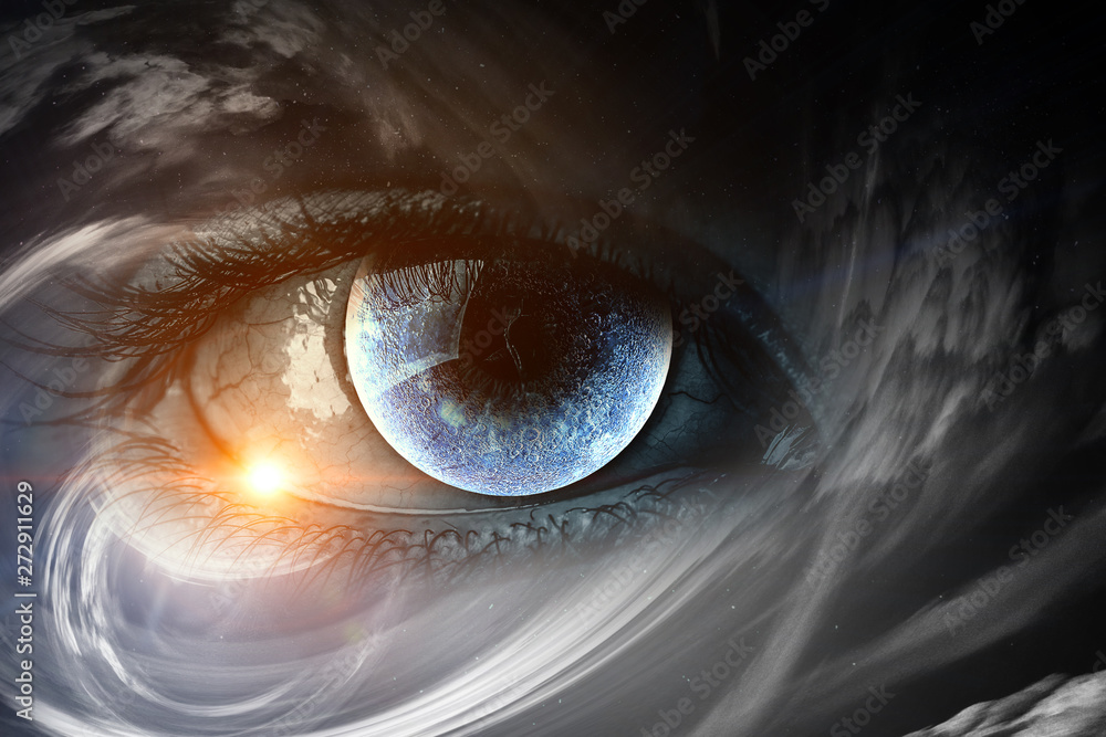Naklejka premium Abstract high tech eye concept