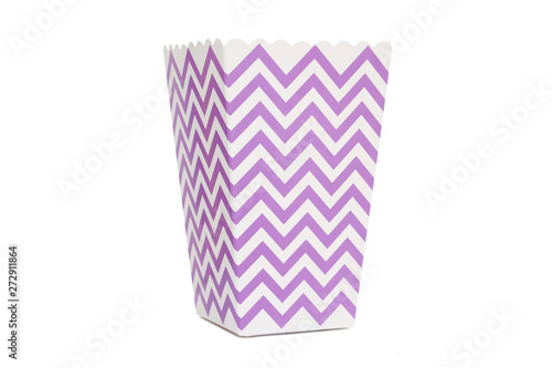 purple chevron popcorn box