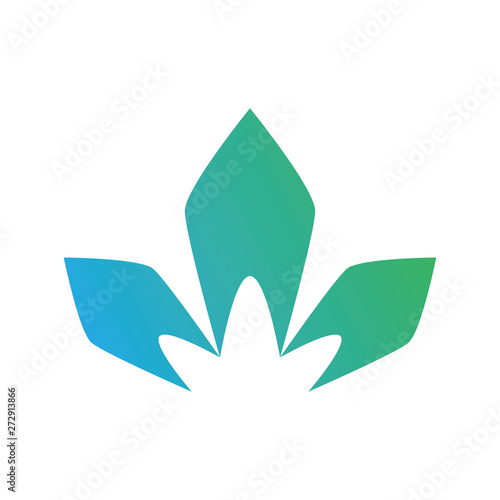 Monument Flower Gradient Logo Vector