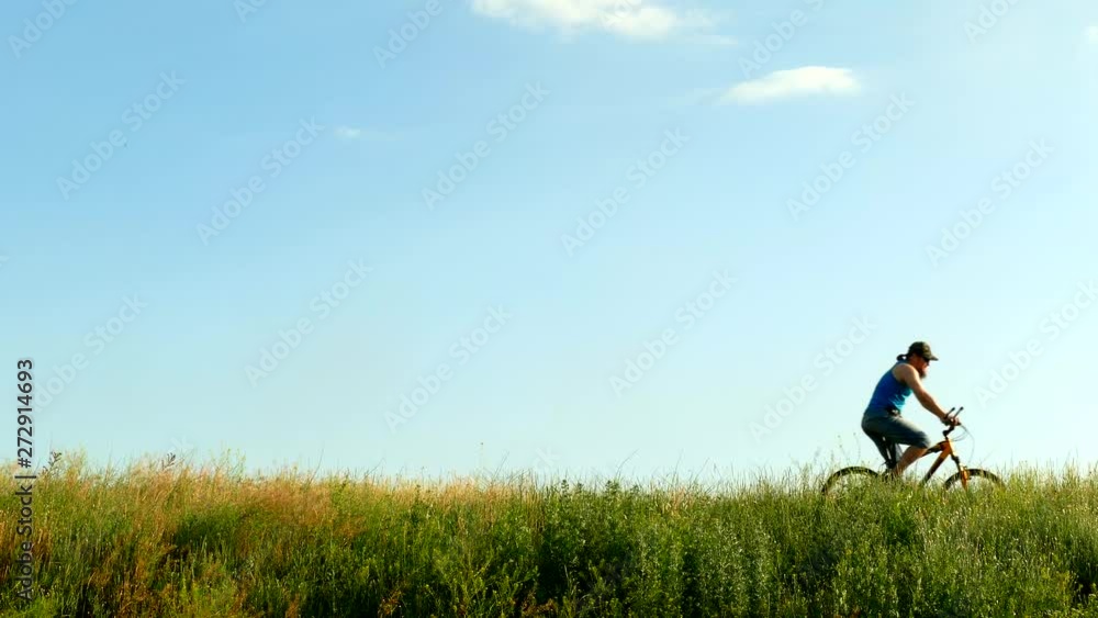 Travel by bike. Healthy lifestyle. Sports background copy space Travel by bike. Healthy lifestyle. Sports background copy space