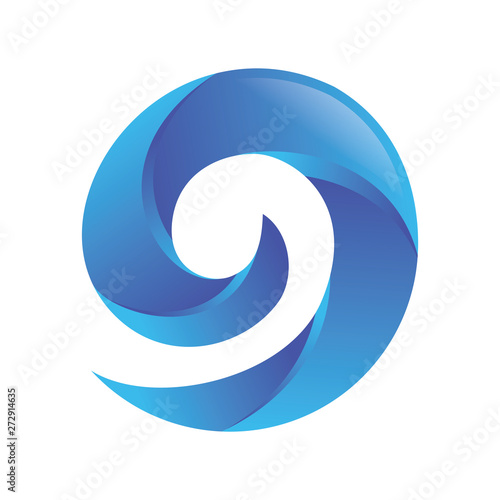 Number 9 Blue Wave Logo