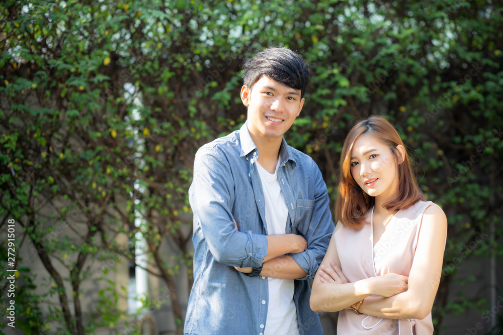 Beautiful portrait couple looking each others eyes and smiling with happy, young asian man and woman relation with love dating, husband and wife feeling and emotion, lovers and lifestyle concept. Beautiful portrait couple looking each others eyes and smiling with happy, young asian man and woman relation with love dating, husband and wife feeling and emotion, lovers and lifestyle concept.