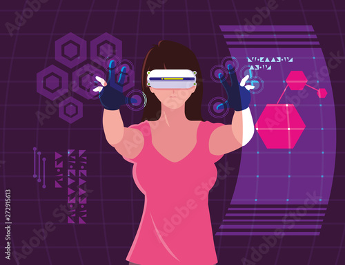 Design of woman using technology of augmented reality 