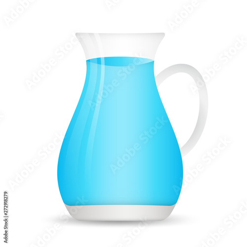 glass water jug icon in flat style. web icon, sign,  Design elements for business