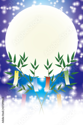 #Background #wallpaper #Vector #Illustration #design #image #Japan #china #Asia #free_size #背景 #壁紙 #ベクター #イラスト #デザイン #無料 #無料素材 #バックグラウンド #フリー素材 #イメージ #和風素材 #日本 宣伝広告,七夕祭り,竹飾り,星屑,天の川,短冊,フリーサイズ,伝統文化,星空