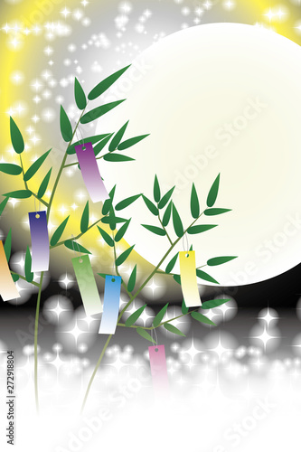 #Background #wallpaper #Vector #Illustration #design #image #Japan #china #Asia #free_size #背景 #壁紙 #ベクター #イラスト #デザイン #無料 #無料素材 #バックグラウンド #フリー素材 #イメージ #和風素材 #日本 七夕祭り,短冊,笹飾り,夏,天の川,星空,キラキラ,七月,夜空,子供,キッズ