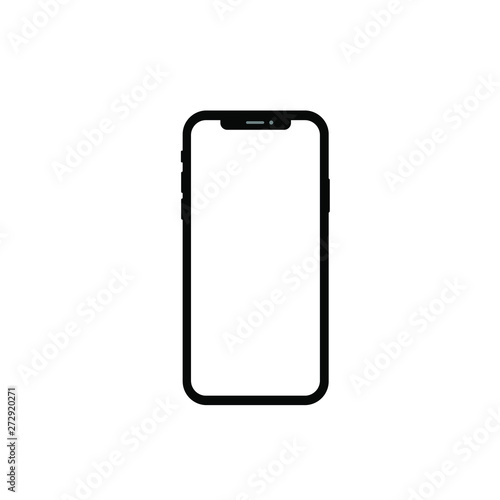 phone front isolated on white background vector