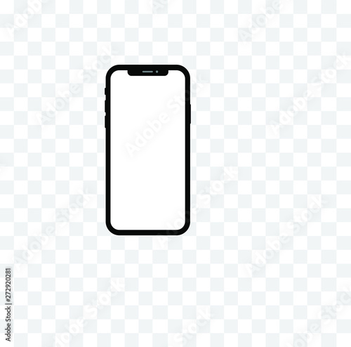 phone front isolated on white background vector