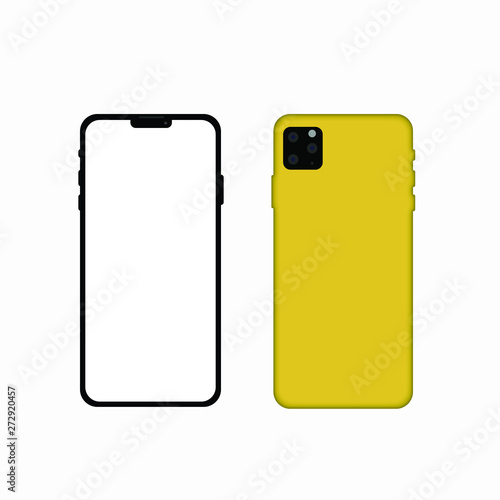 phone front isolated on white background vector