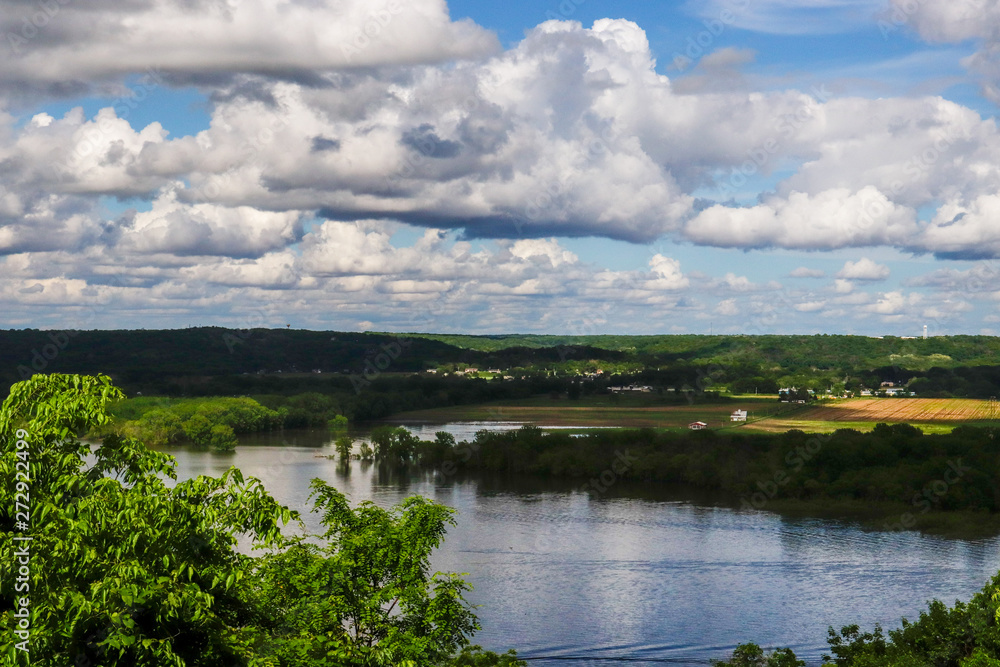 landscape with lake and clouds landscape with lake and clouds