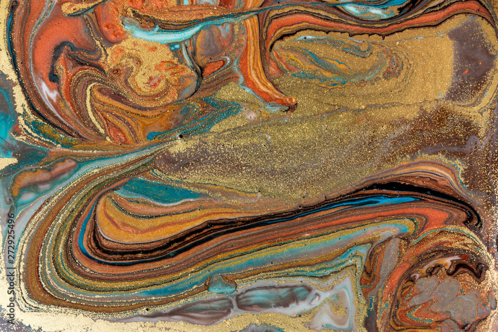 Bronze and gold marbling pattern. Golden marble liquid texture. Bronze and gold marbling pattern. Golden marble liquid texture.