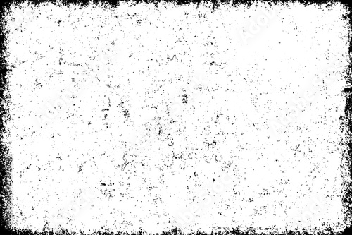 Grunge background black and white. Vector city texture dark. Abstract pattern of cracks, dust, dirt. Old worn surface of destruction. Corrosion covered wall.