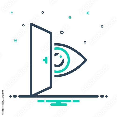 mix icon for eye looking 