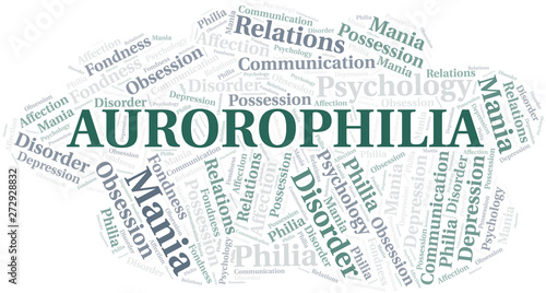 Aurorophilia word cloud. Type of Philia.