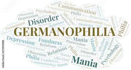 Germanophilia word cloud. Type of Philia.