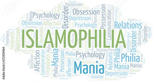 Islamophilia word cloud. Type of Philia.