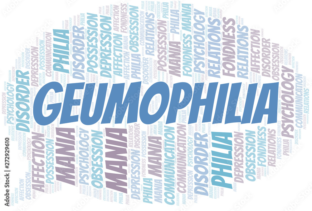 Fototapeta premium Geumophilia word cloud. Type of Philia.