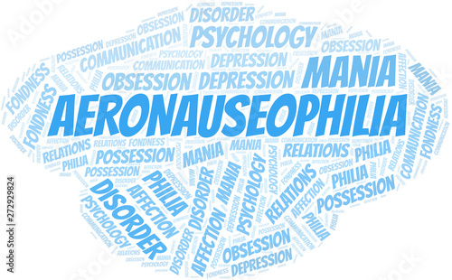 Aeronauseophilia word cloud. Type of Philia.