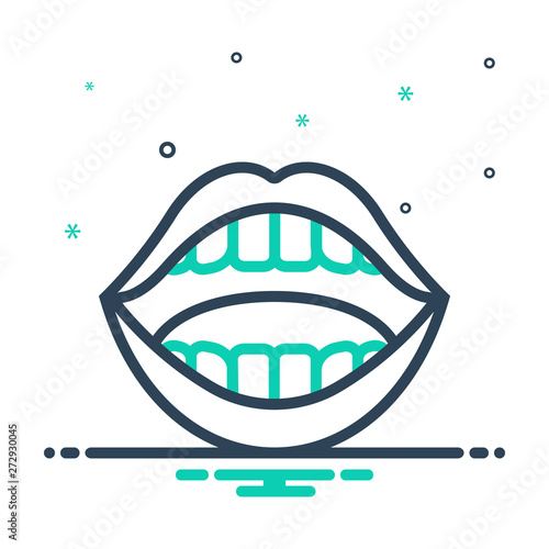 mix icon for mouth face 