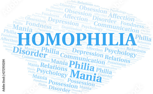 Homophilia word cloud. Type of Philia.