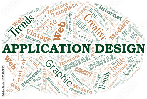 Application Design word cloud. Wordcloud made with text only.