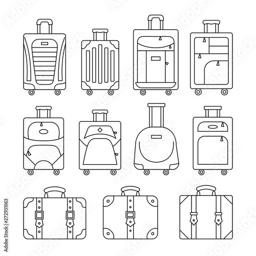 Suitcases icons.