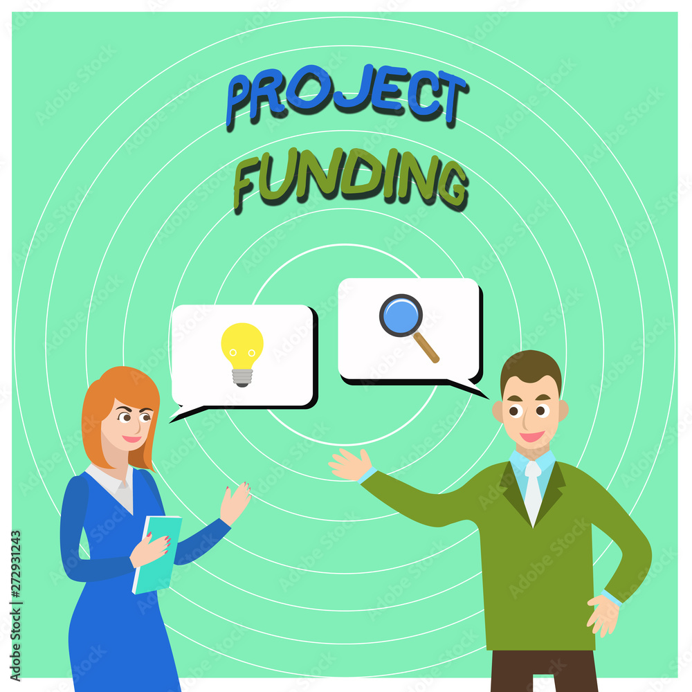 Conceptual hand writing showing Project Funding. Business photo text paying for start up in order make it bigger and successful Business Partners Colleague Jointly Seeking Problem Solution. Conceptual hand writing showing Project Funding. Business photo text paying for start up in order make it bigger and successful Business Partners Colleague Jointly Seeking Problem Solution.