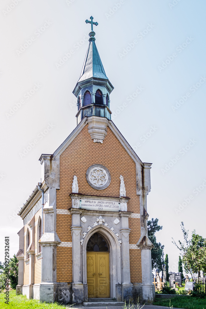Sremski Karlovci, Serbia - June 12, 2019: Chapel. James the Apostle in Sremski Karlovci near the city of Novi Sad