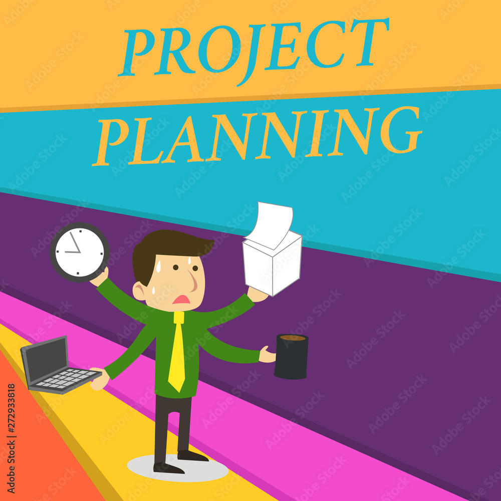 Handwriting text writing Project Planning. Conceptual photo schedules such as Gantt charts to plan report progress Stressed Out Male Employee Manager Many Armed Multitasking Meet Deadline Handwriting text writing Project Planning. Conceptual photo schedules such as Gantt charts to plan report progress Stressed Out Male Employee Manager Many Armed Multitasking Meet Deadline