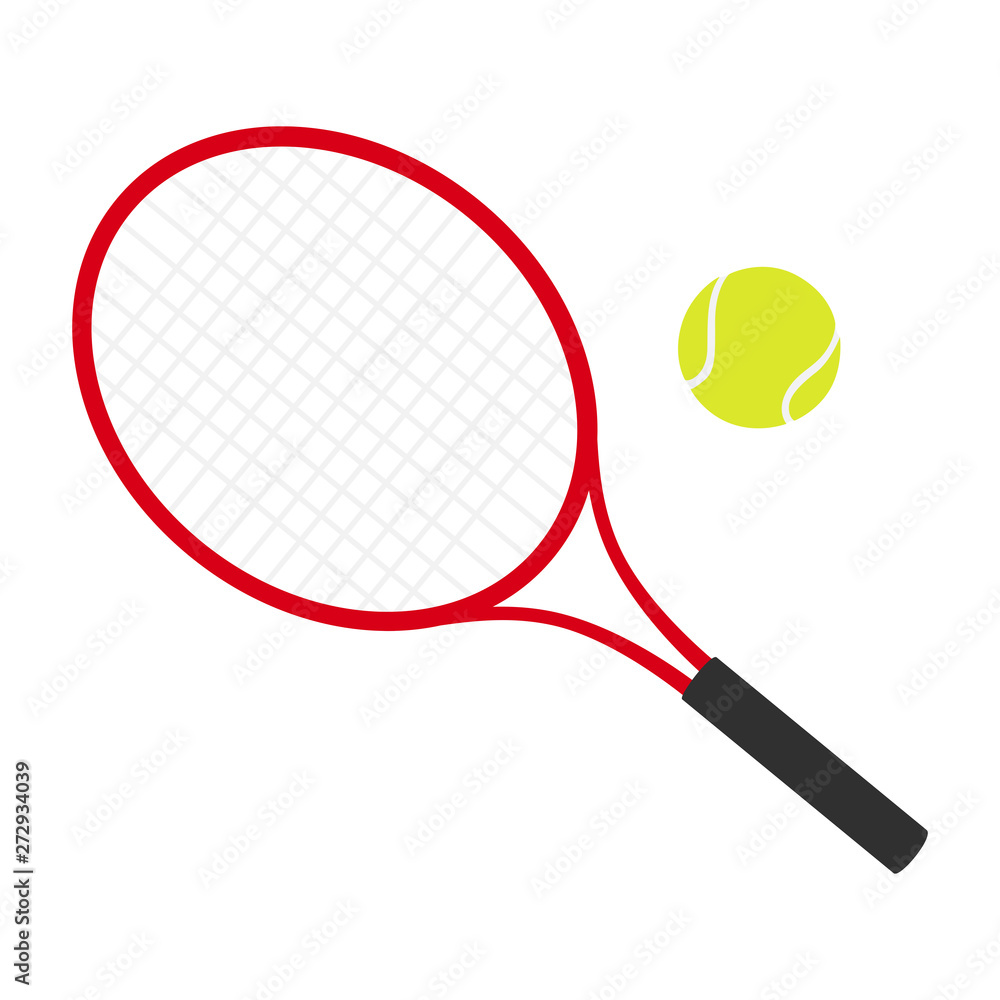 テニスラケットとテニスボールのイラスト Stock Vector Adobe Stock