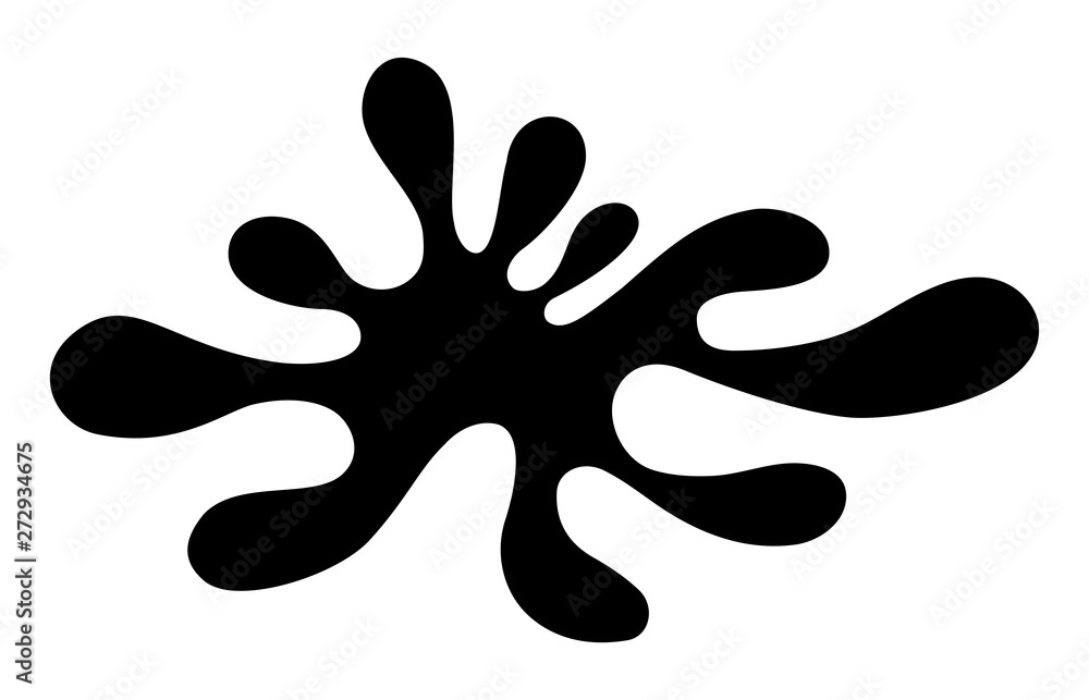 Black spot. Splash silhouette. Ink blot. Black spot. Splash silhouette. Ink blot.