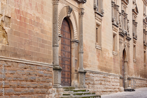 Reinassence building in Baeza city, Andalusia. Antique historical university. Spain photo