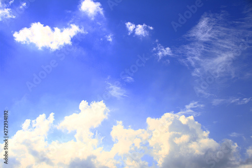 Blue sky and cloud view on chilling day.