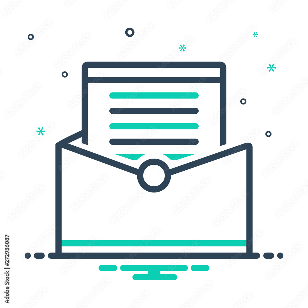 mix icon for letter communication mix icon for letter communication