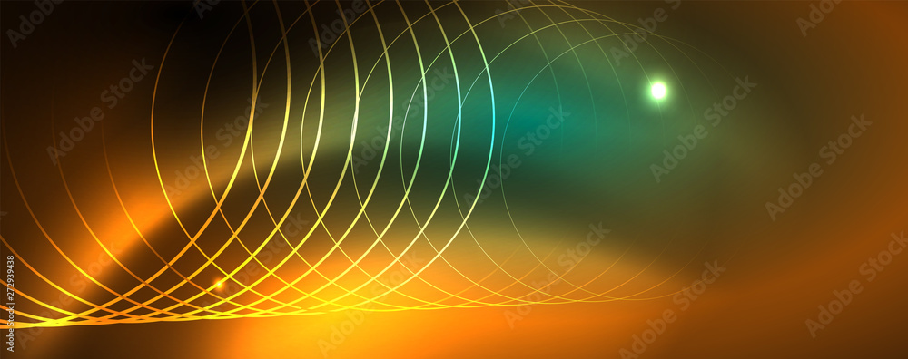 Shiny glowing design background, neon style lines, technology concept, vector Shiny glowing design background, neon style lines, technology concept, vector