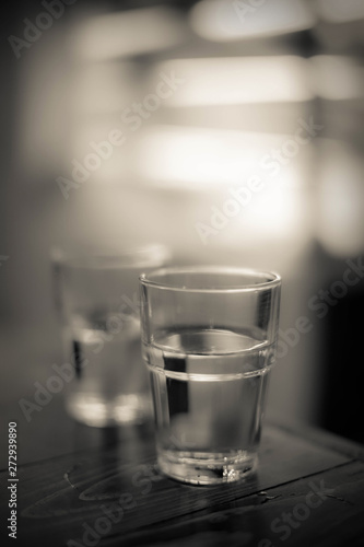 A glass of plain water
