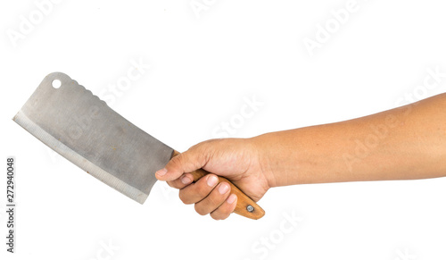 Картината върху платно Hand holding a knife for meat