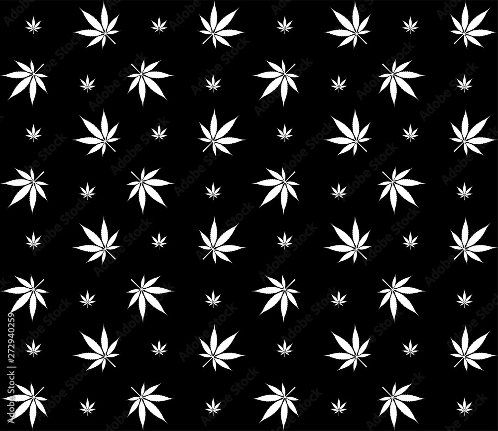 Seamless marijuana cannabis pattern vector image illustration Seamless marijuana cannabis pattern vector image illustration