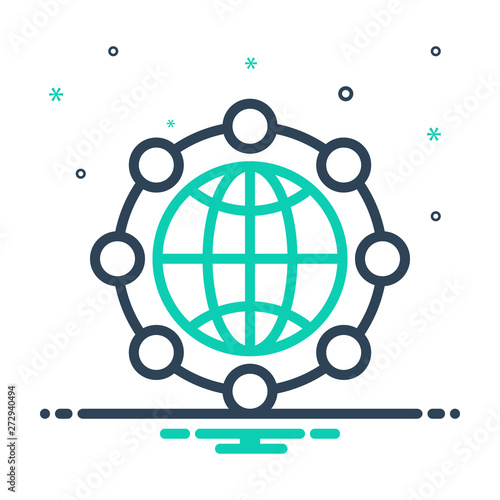 mix icon for global network