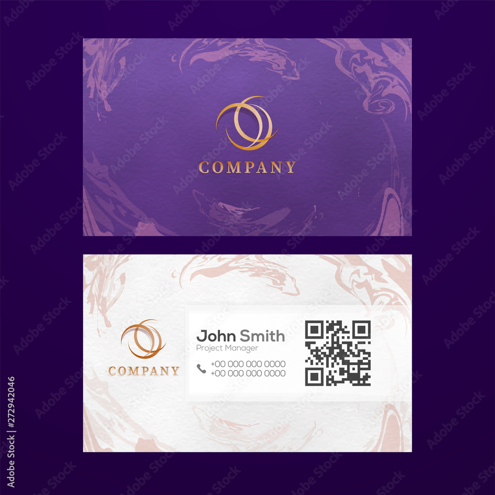 Creative and professional Business card design, contact card and name card design template with QR code.