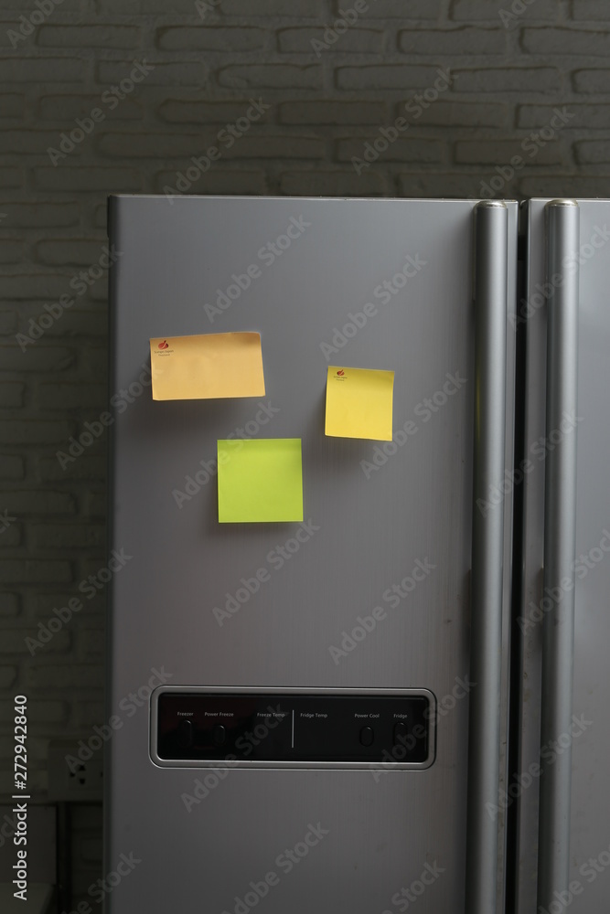 blank note pad on the refrigerator blank note pad on the refrigerator