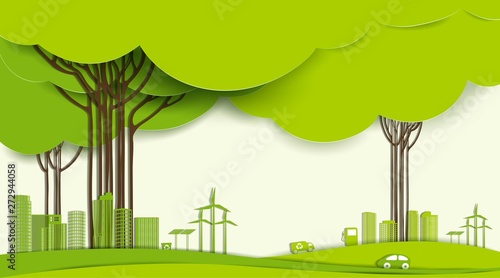 environmental and eco-friendly technologies, energy saving, ecological recycling.