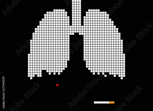 cigarette and lung  advertisement image